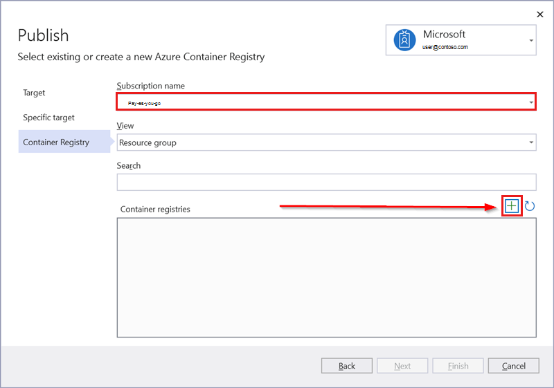 Screenshot of the Create new Azure Container Registry screen.